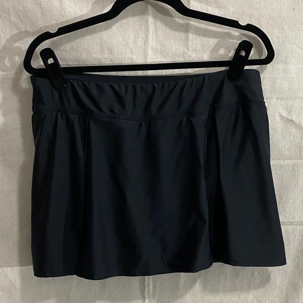 Black Swim Skirt with Built in Bikini Bottom